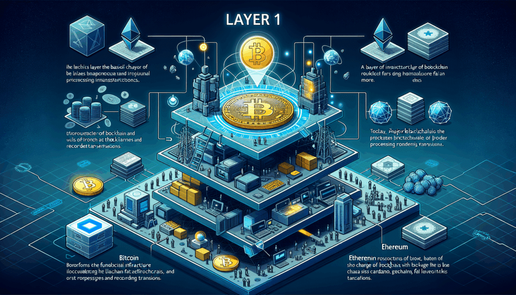레이어 1 (L1) 가상 화폐의 세계에서 "레이어 1"은 블록 체인의 기본 인프라 계층을 나타냅니다. 이 계층은 블록체인의 기본 프로토콜과 규칙을 형성하고 트랜잭션 처리 및 기록을 담당합니다. 오늘날 비트코인, 이더리움, 카르다노, 솔라나 등의 주요 블록체인이 이 레이어 XNUMX에 해당합니다.
