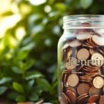 貯蓄を象徴するコインが入った Jar