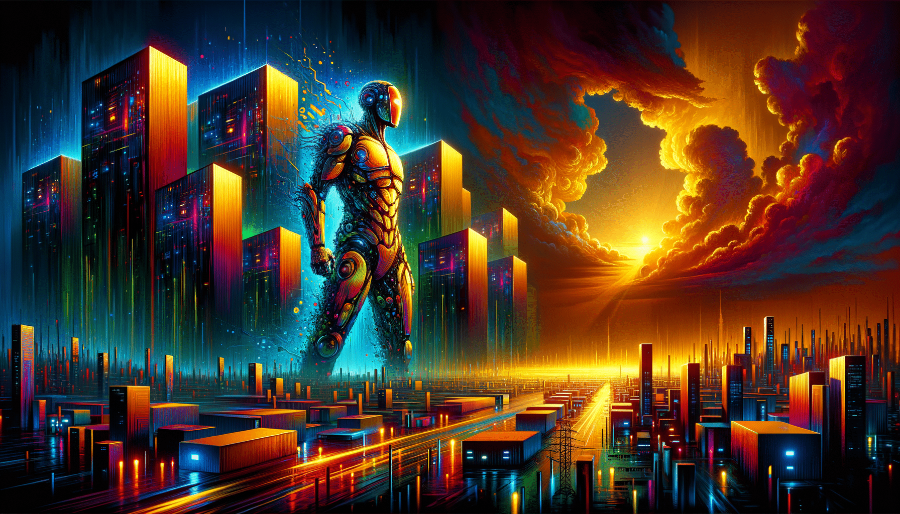 Eye-catching visual of API security, application security, DevSecOps
 and  AI technology vibes