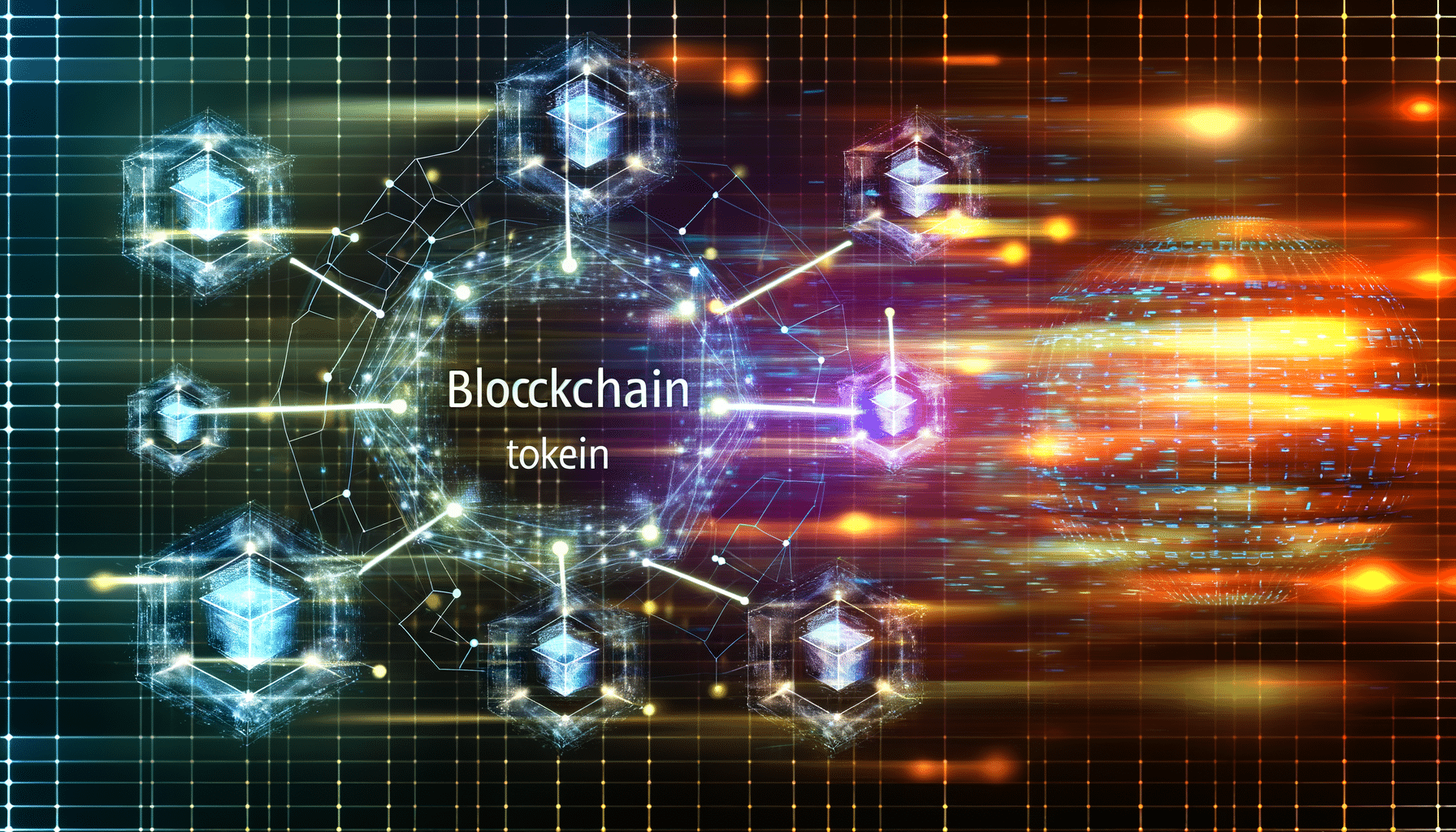 Bitget Token BGB technology and blockchain network illustration