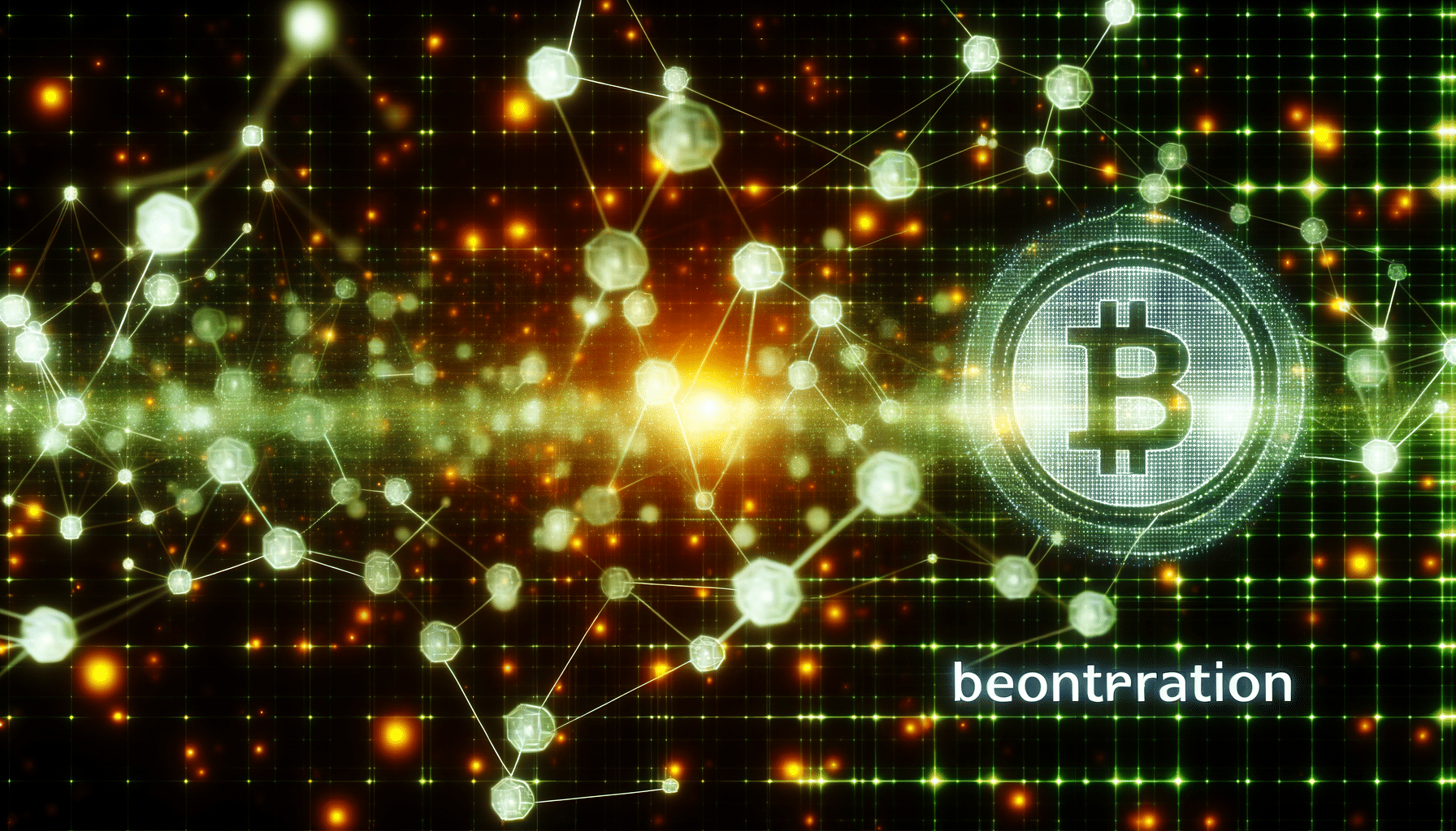 Dogecoin DOGE technology and blockchain network illustration