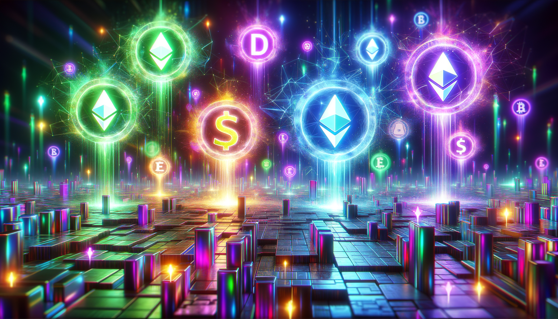 Eye-catching visual of Lido Staked Ether STETH and cryptocurrency vibes