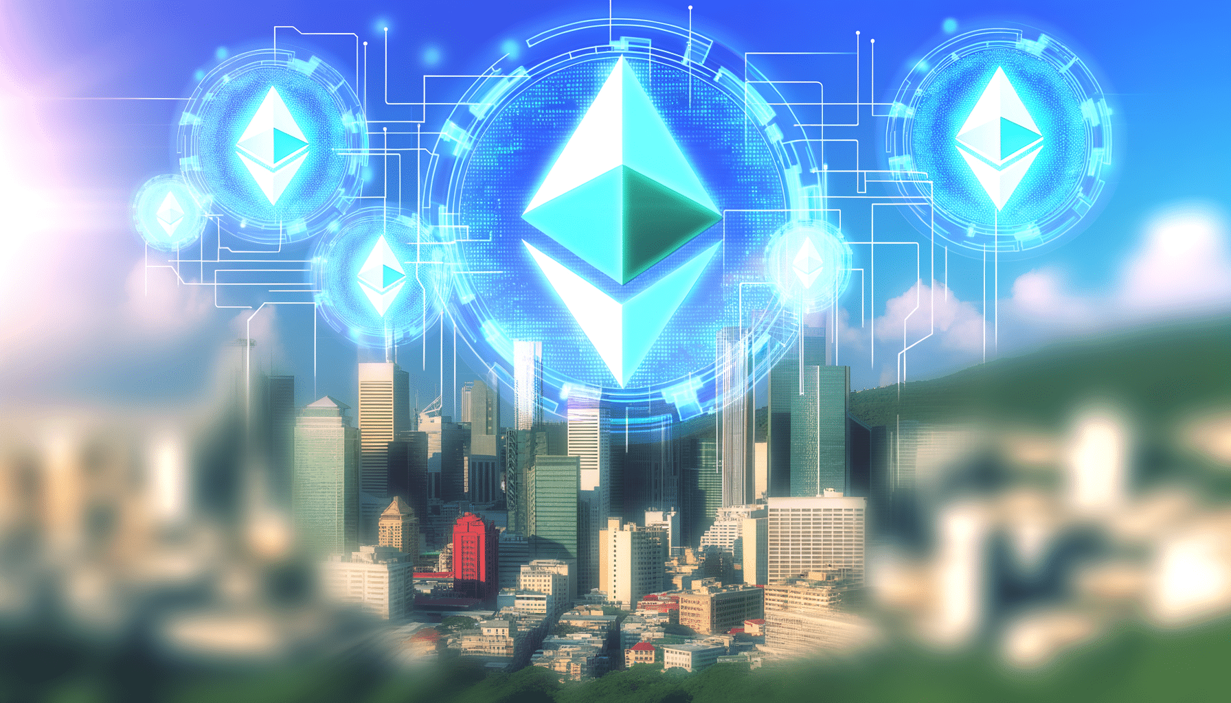 Future potential of Ethereum, Nifty Island, social game
 represented visually