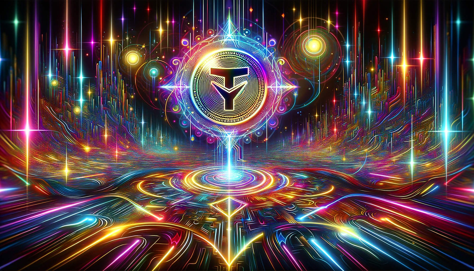 Eye-catching visual of Tether USDT and cryptocurrency vibes