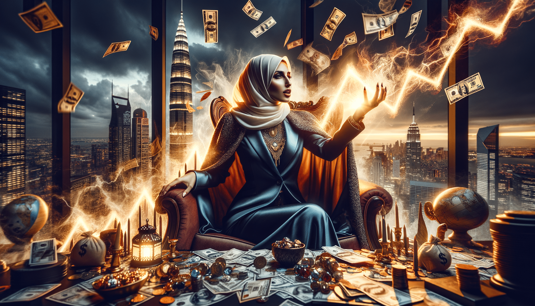 Eye-catching visual of investors, buy the dip, money
 and  lifestyle vibes