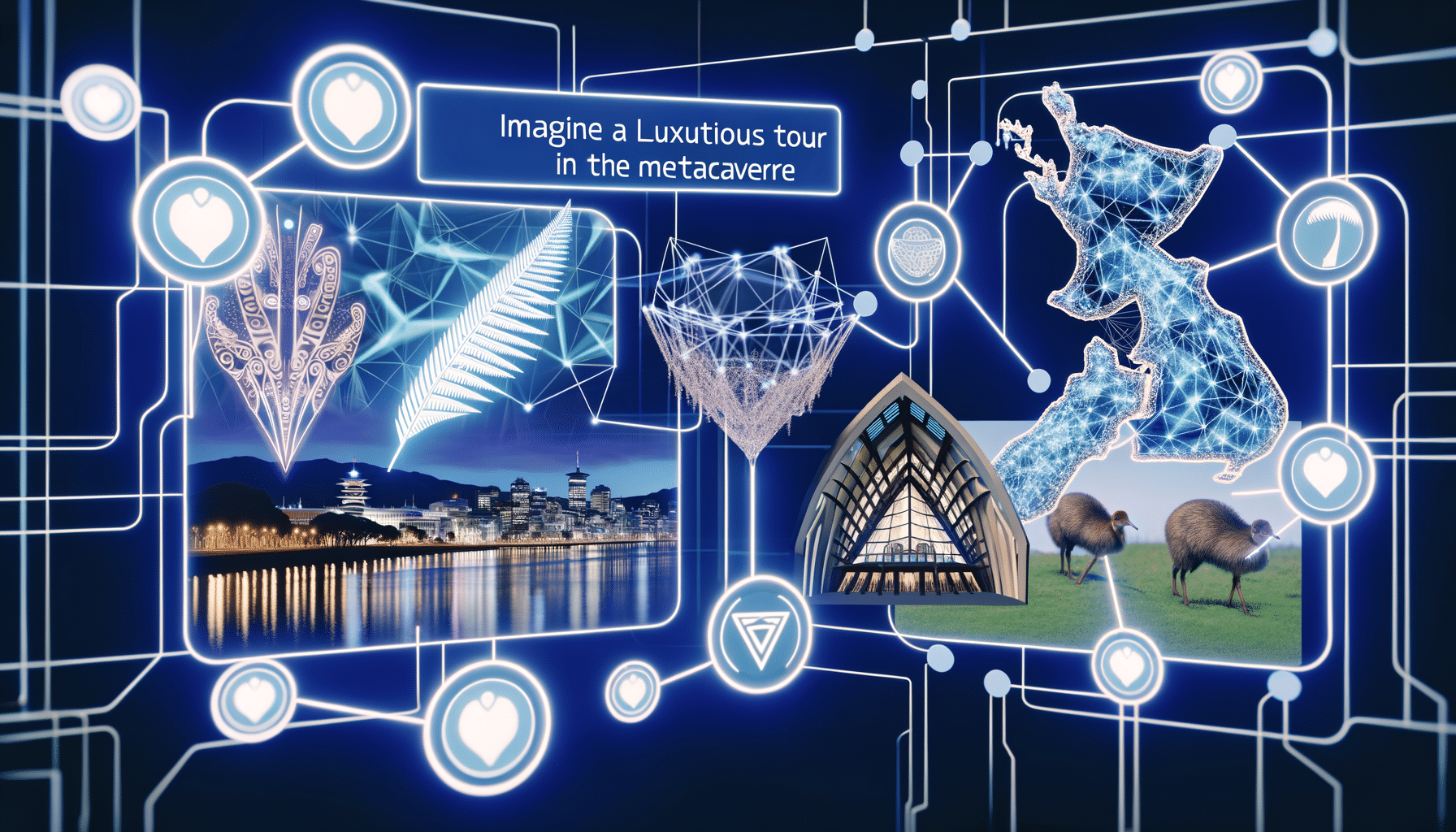 New Zealand, luxury travel, culture lifestyle illustration