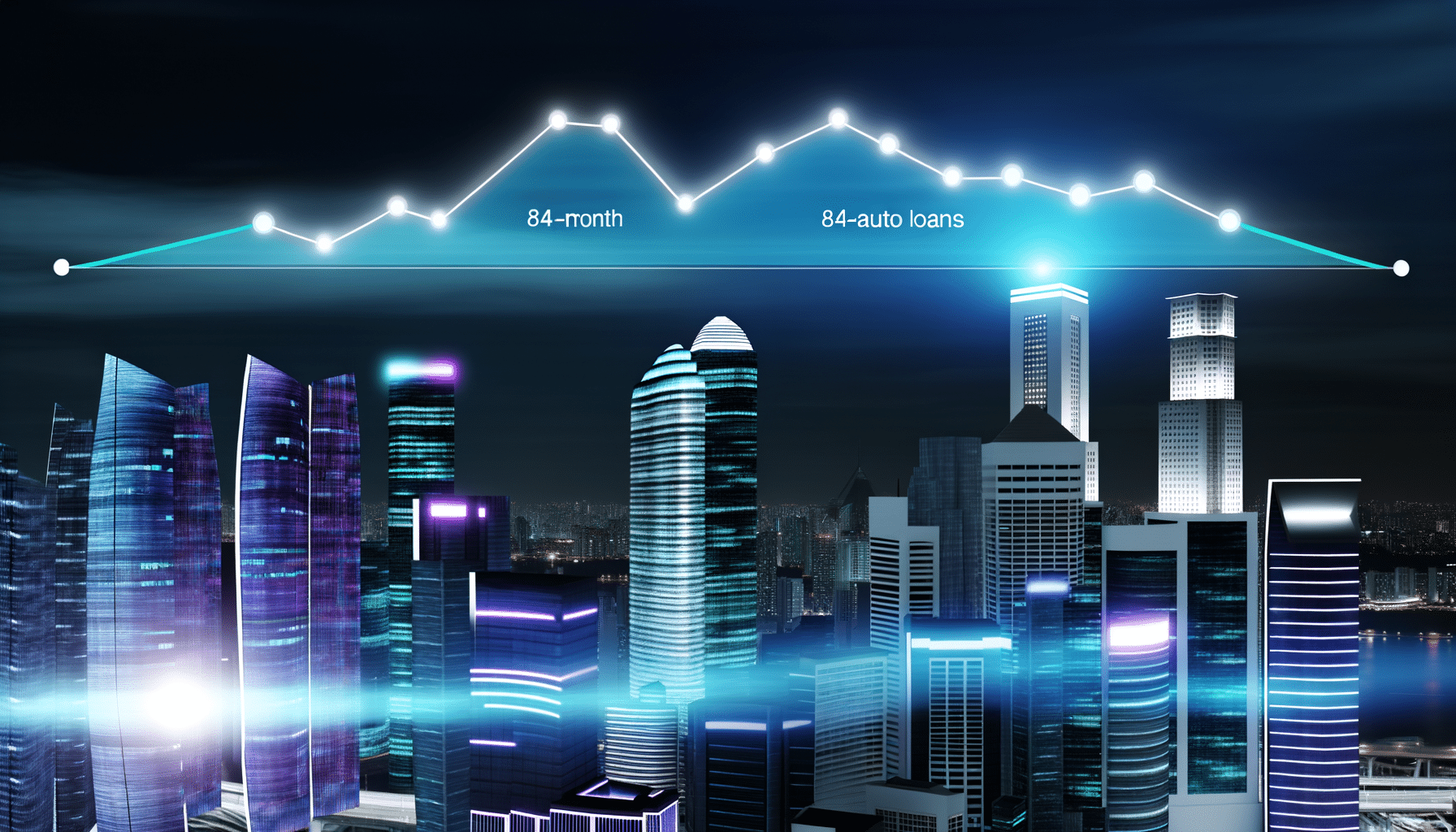 Future potential of auto loans, 84-month auto loans, financial advice
 represented visually