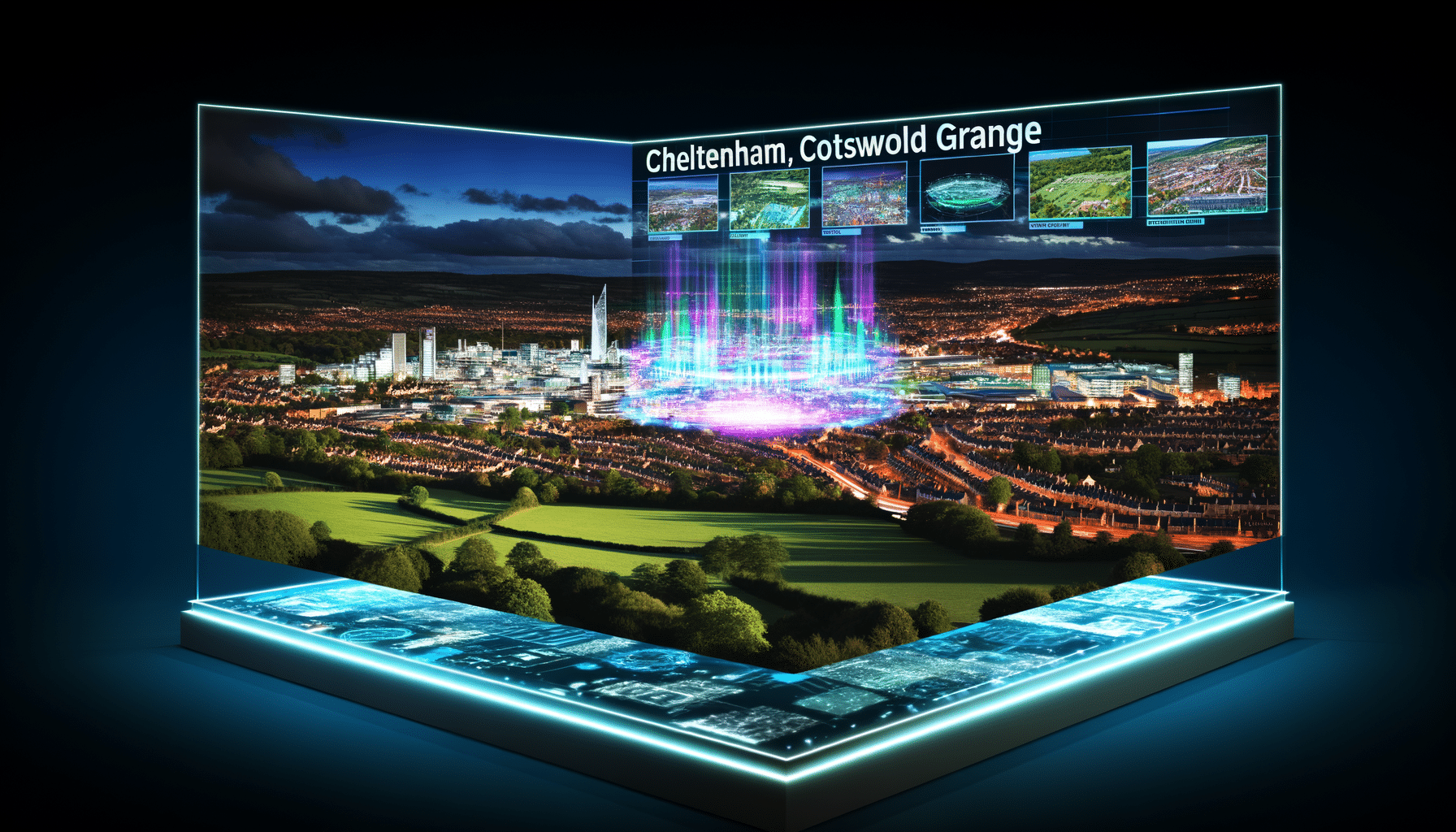 Future potential of Cheltenham, Cotswold Grange, UK
 represented visually
