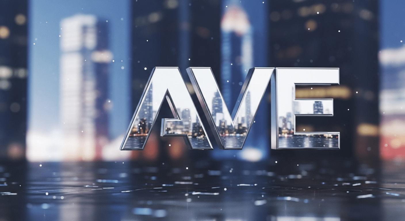 Eye-catching visual of AAVE and cryptocurrency vibes
