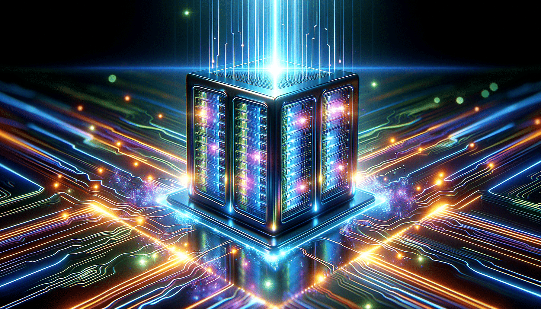 Eye-catching visual of MariaDB, data replication, database
 and  AI technology vibes
