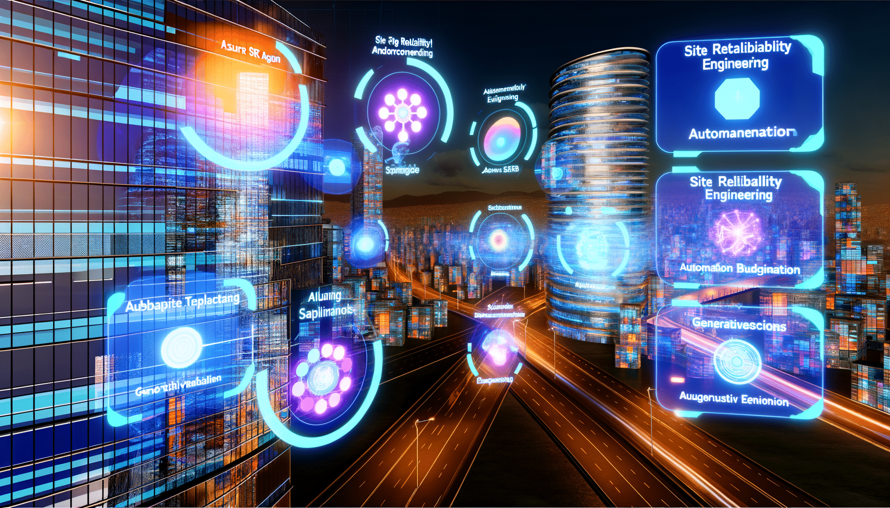 Future potential of Azure SRE Agent, site reliability engineering, generative AI represented visually