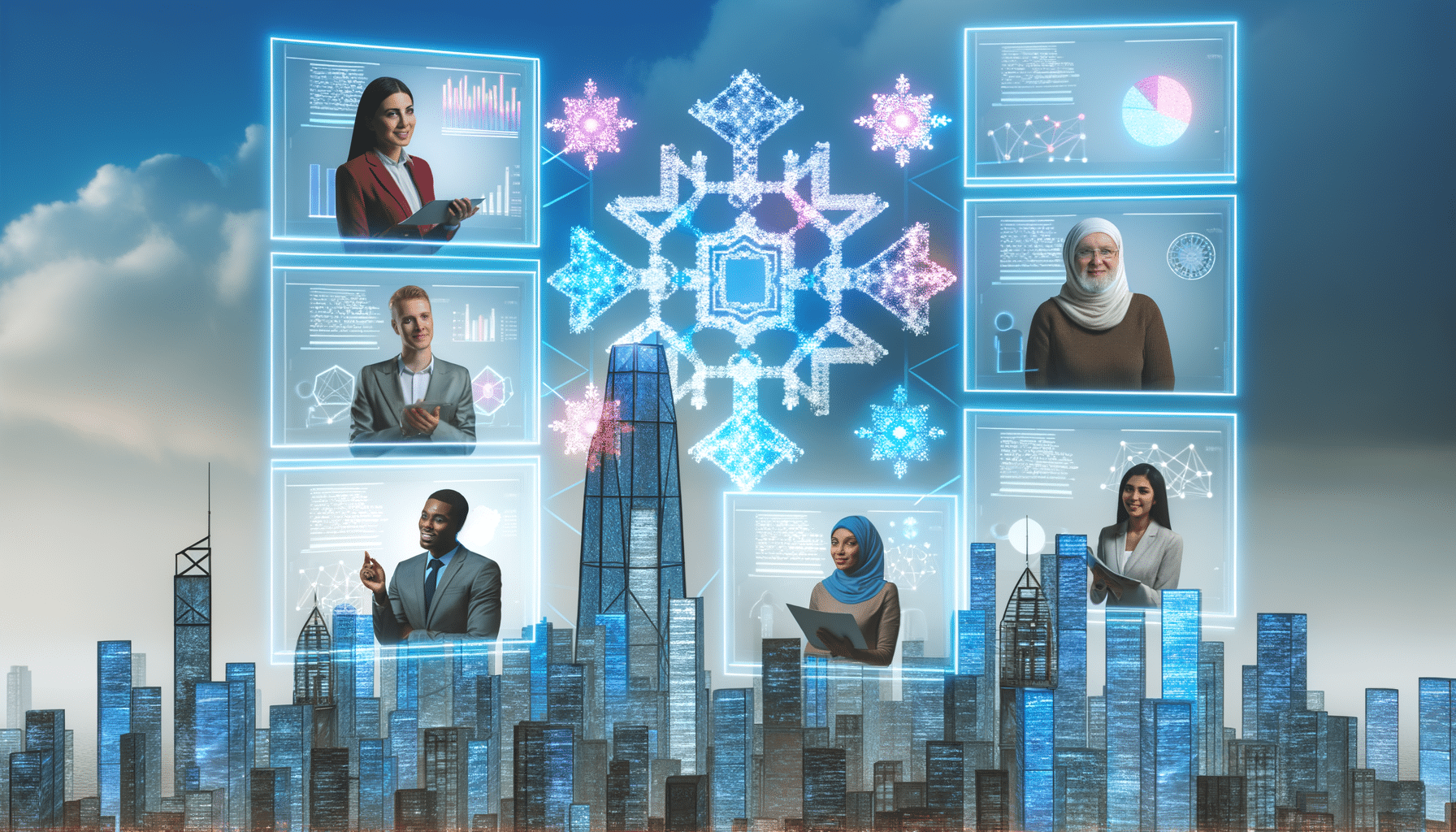 Future potential of Snowflake, data warehouse, data scientists
 represented visually