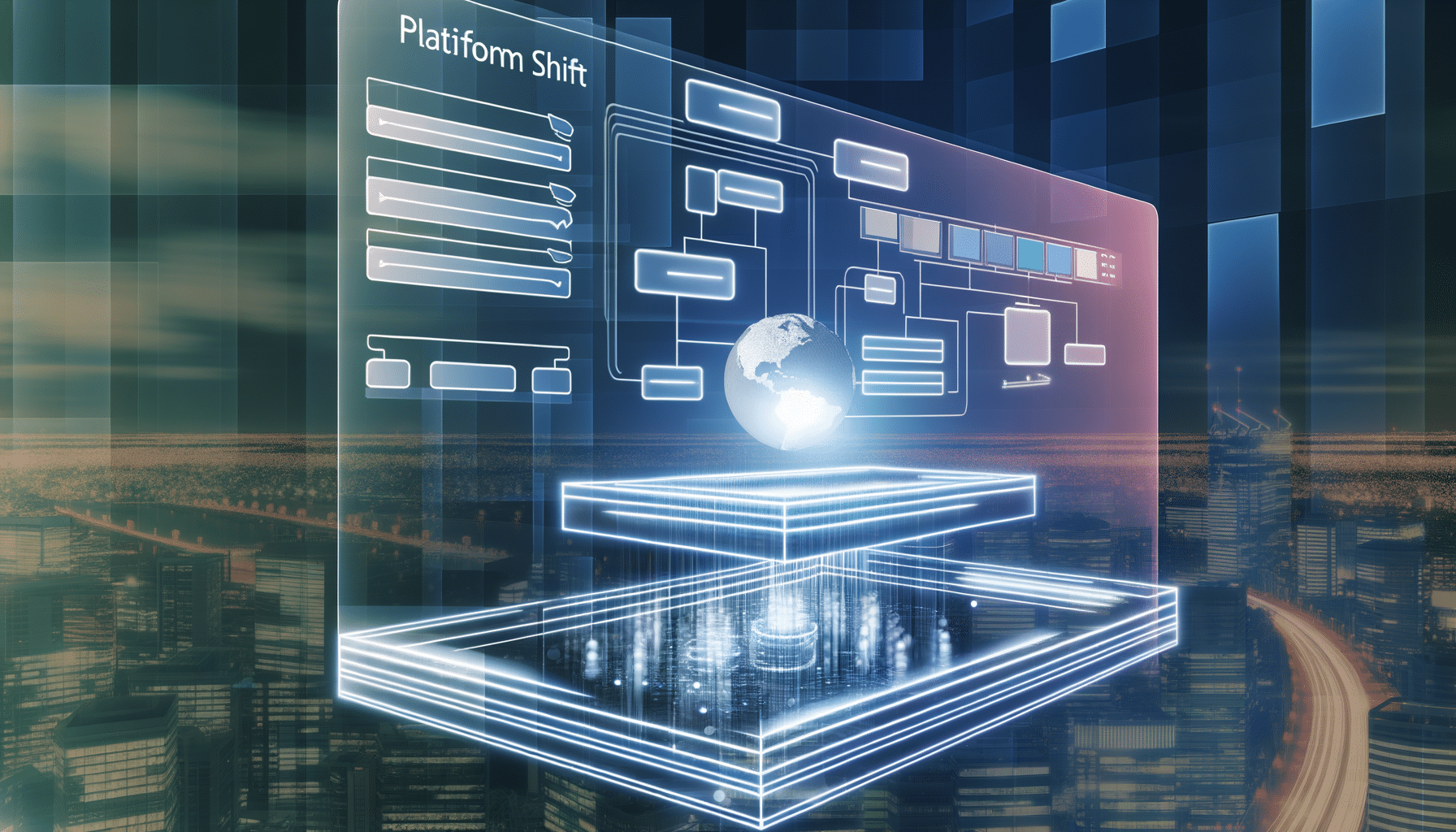 Future potential of software development tool, platform shift, management
 represented visually