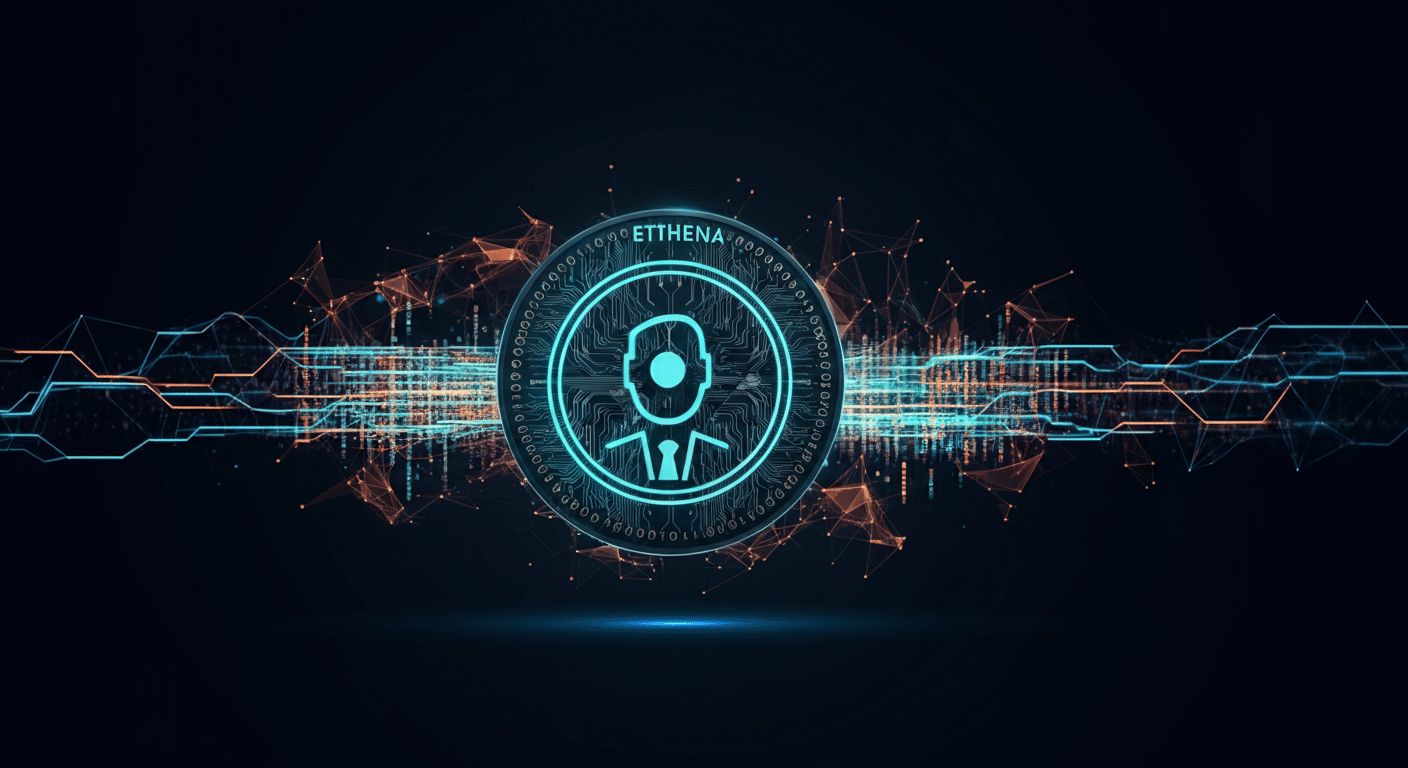 Ethena ENA technology and blockchain network illustration