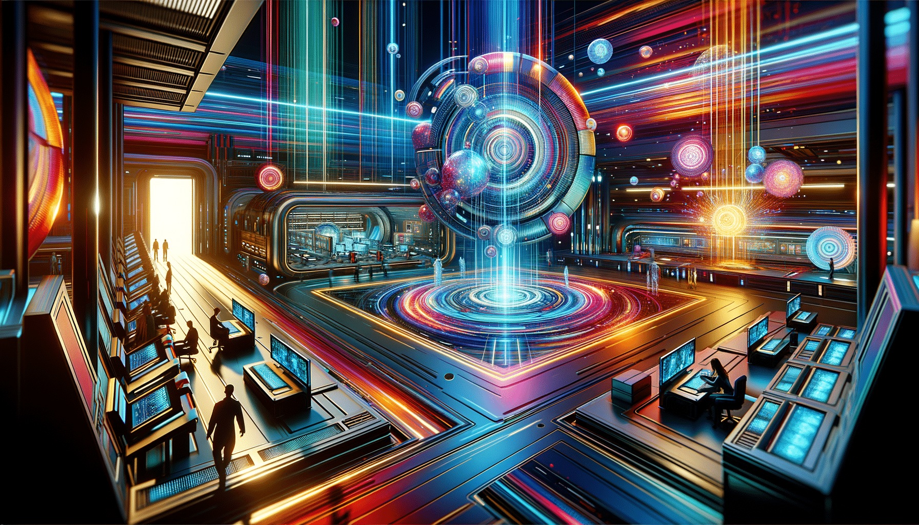 Eye-catching visual of XR training, AI training, enterprise XR
 and  Metaverse vibes