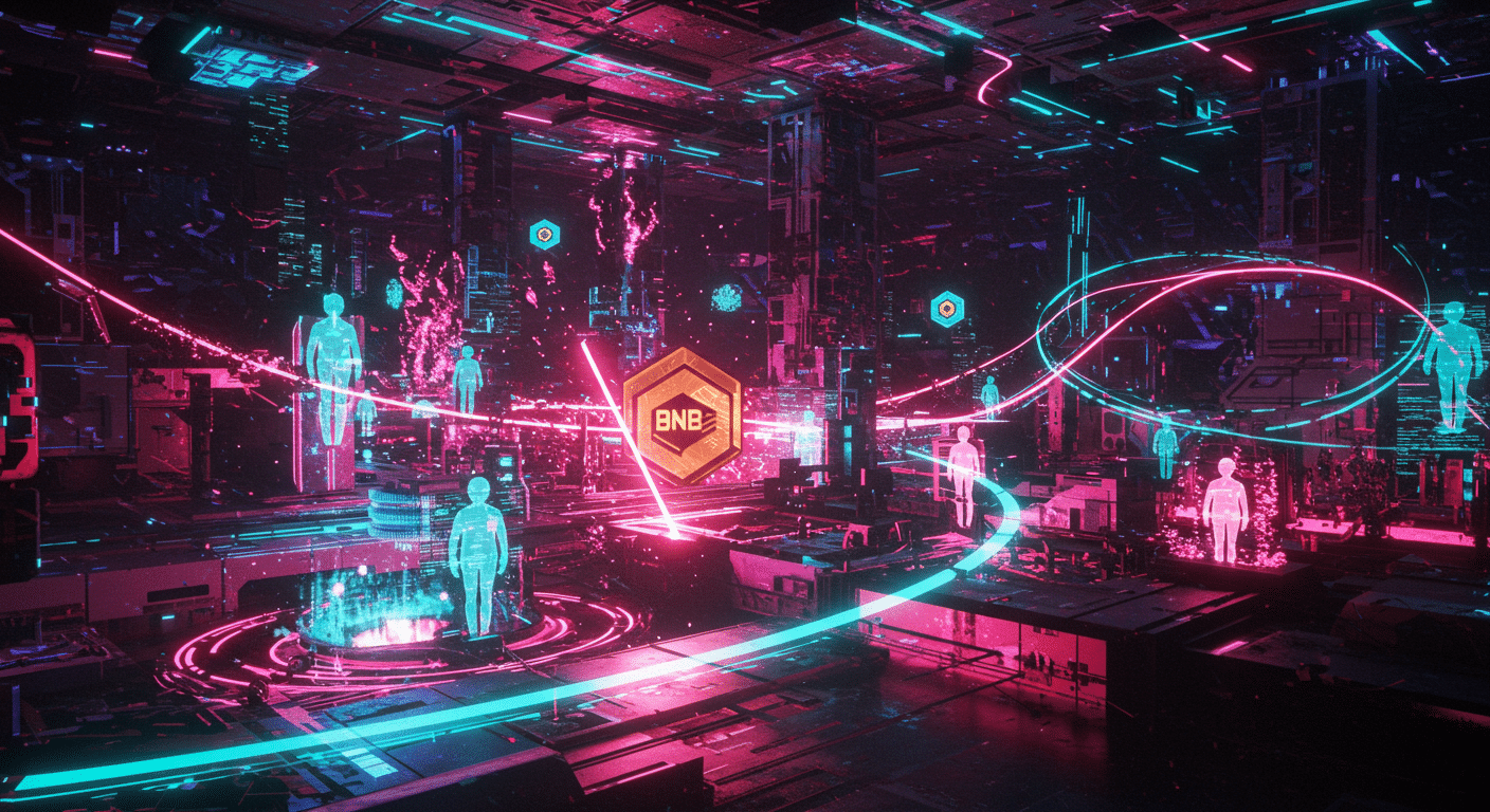 Eye-catching visual of BNB Chain, Maxwell upgrade, block times
 and  Metaverse vibes