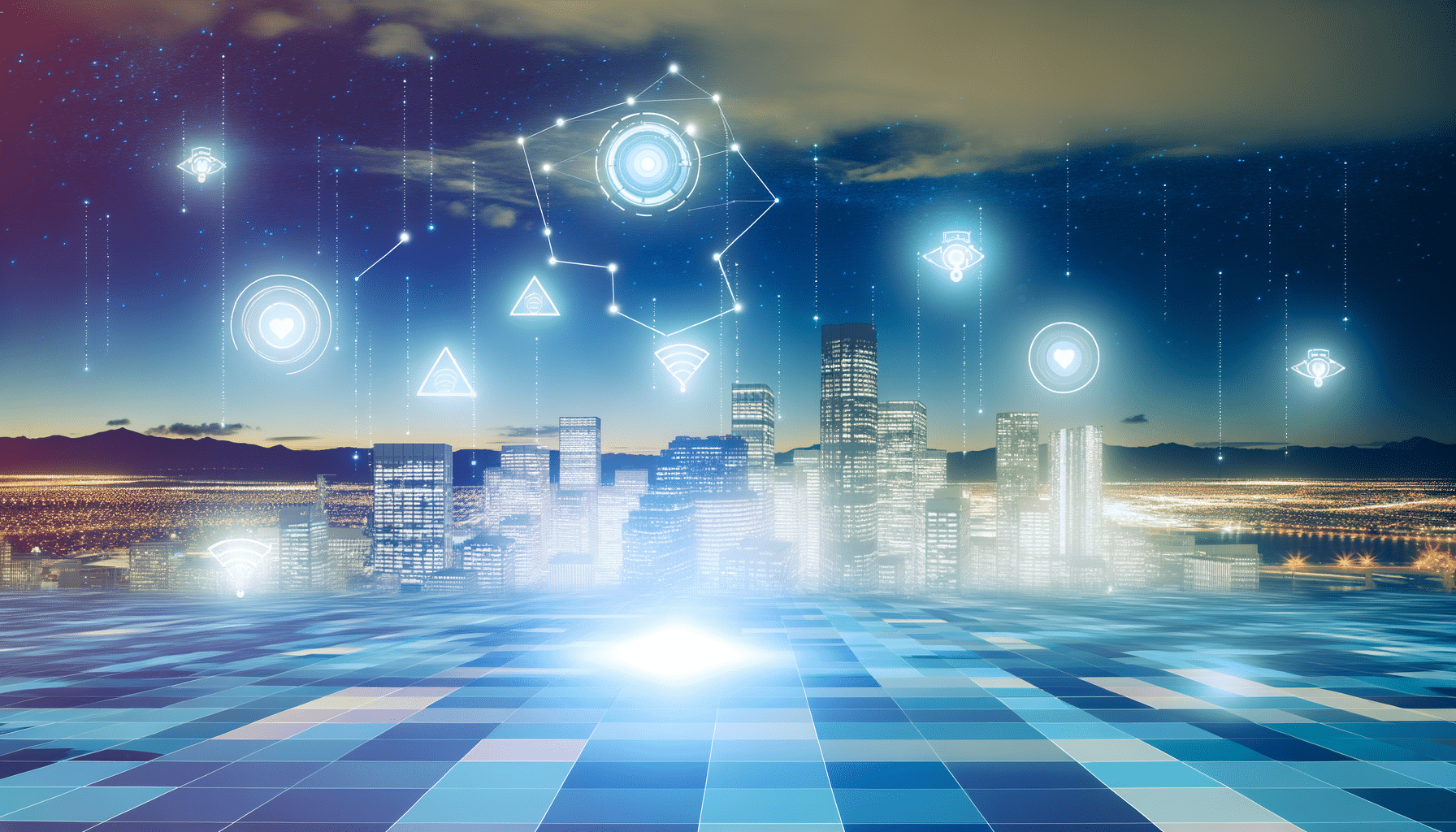 Future potential of AI, immersive learning, training and development represented visually