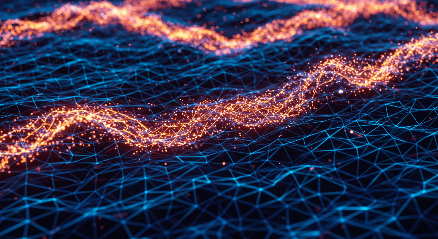 ONDO technology and blockchain network illustration