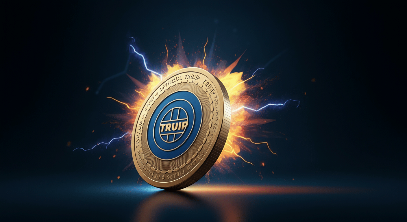 Eye-catching visual of Official Trump TRUMP and cryptocurrency vibes
