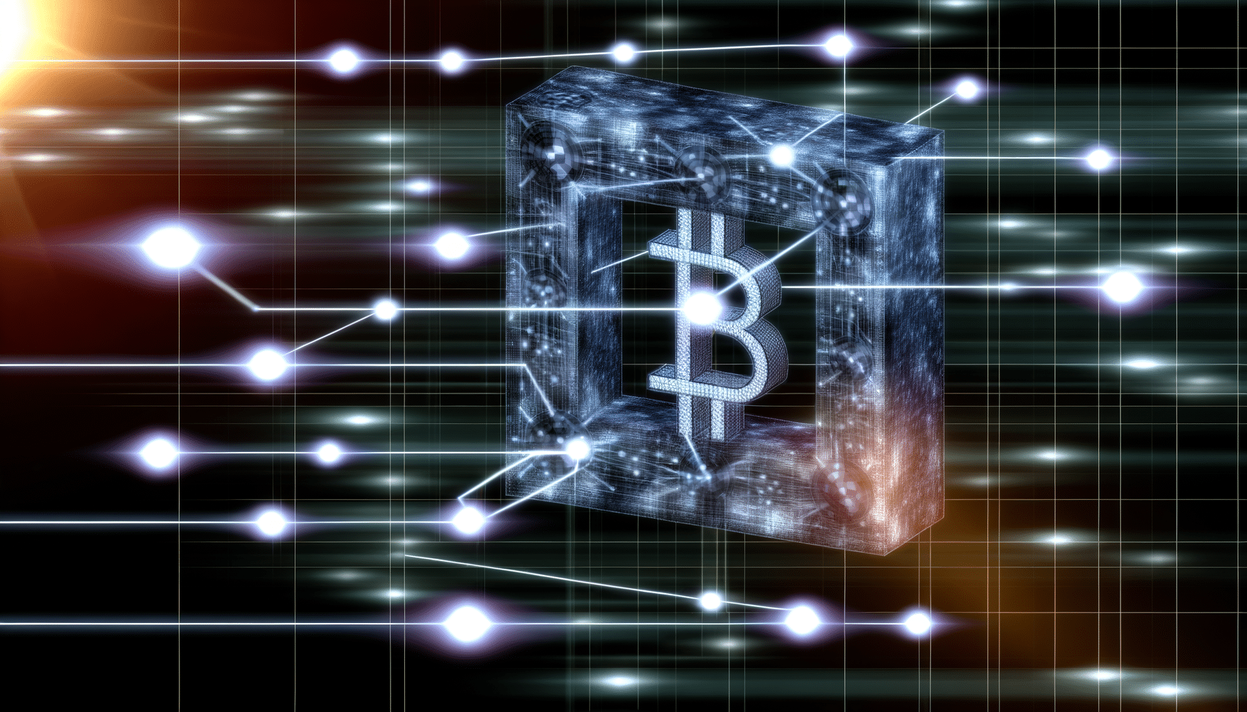 WhiteBIT Coin WBT technology and blockchain network illustration