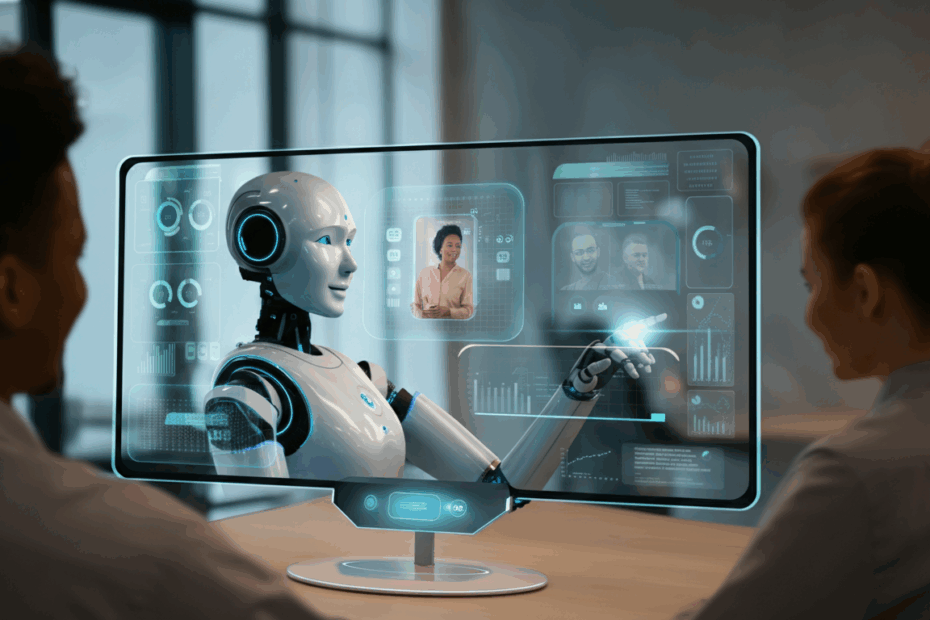 a robot on a computer screen