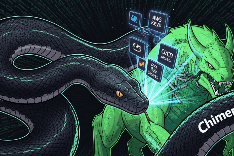 a snake attacking a dragon