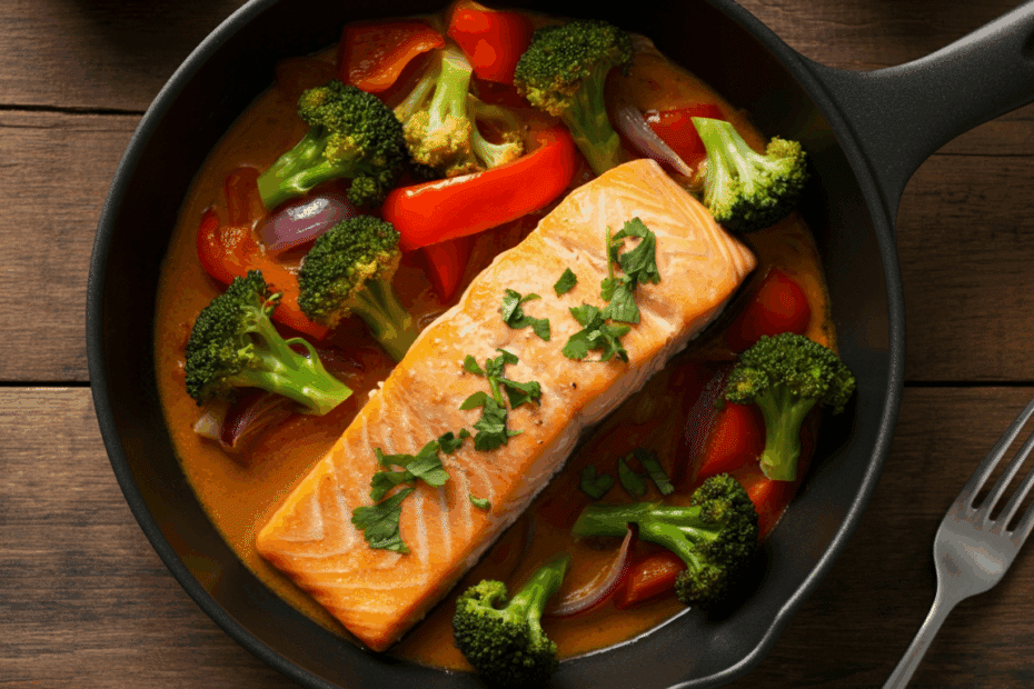 One-Pan Wonder: Restaurant-Quality Coconut-Braised Salmon