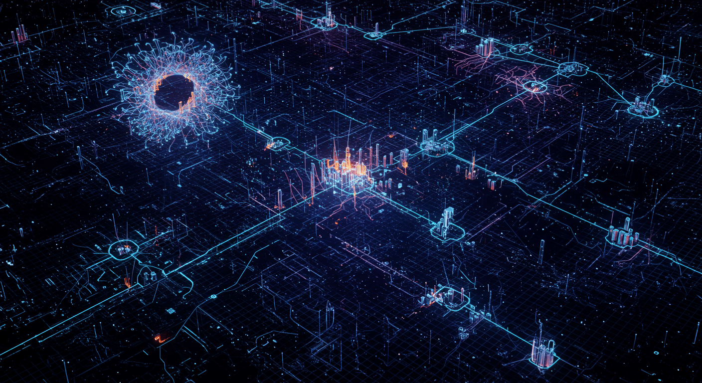 genAI, retail, finance
 AI technology illustration