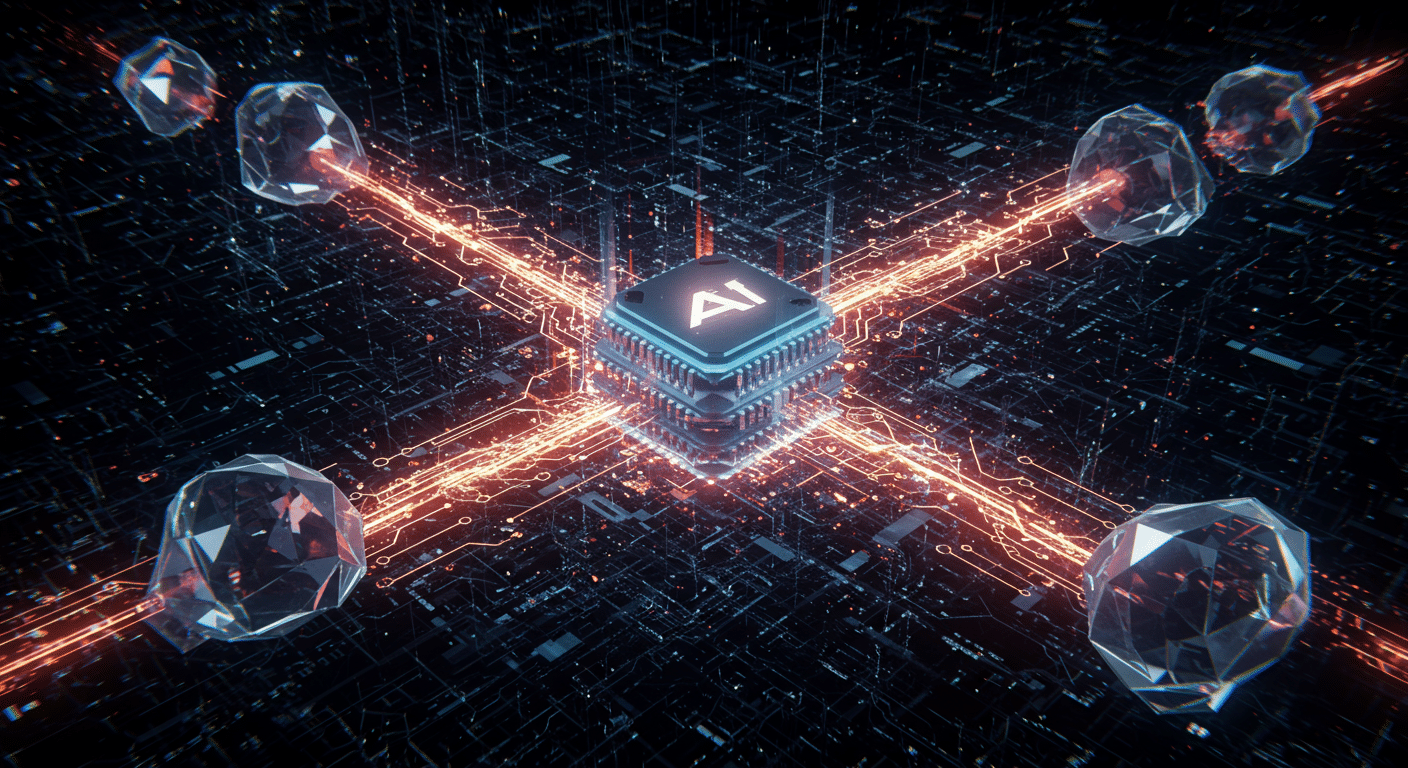 AI, machine learning, data preparation
 AI technology illustration
