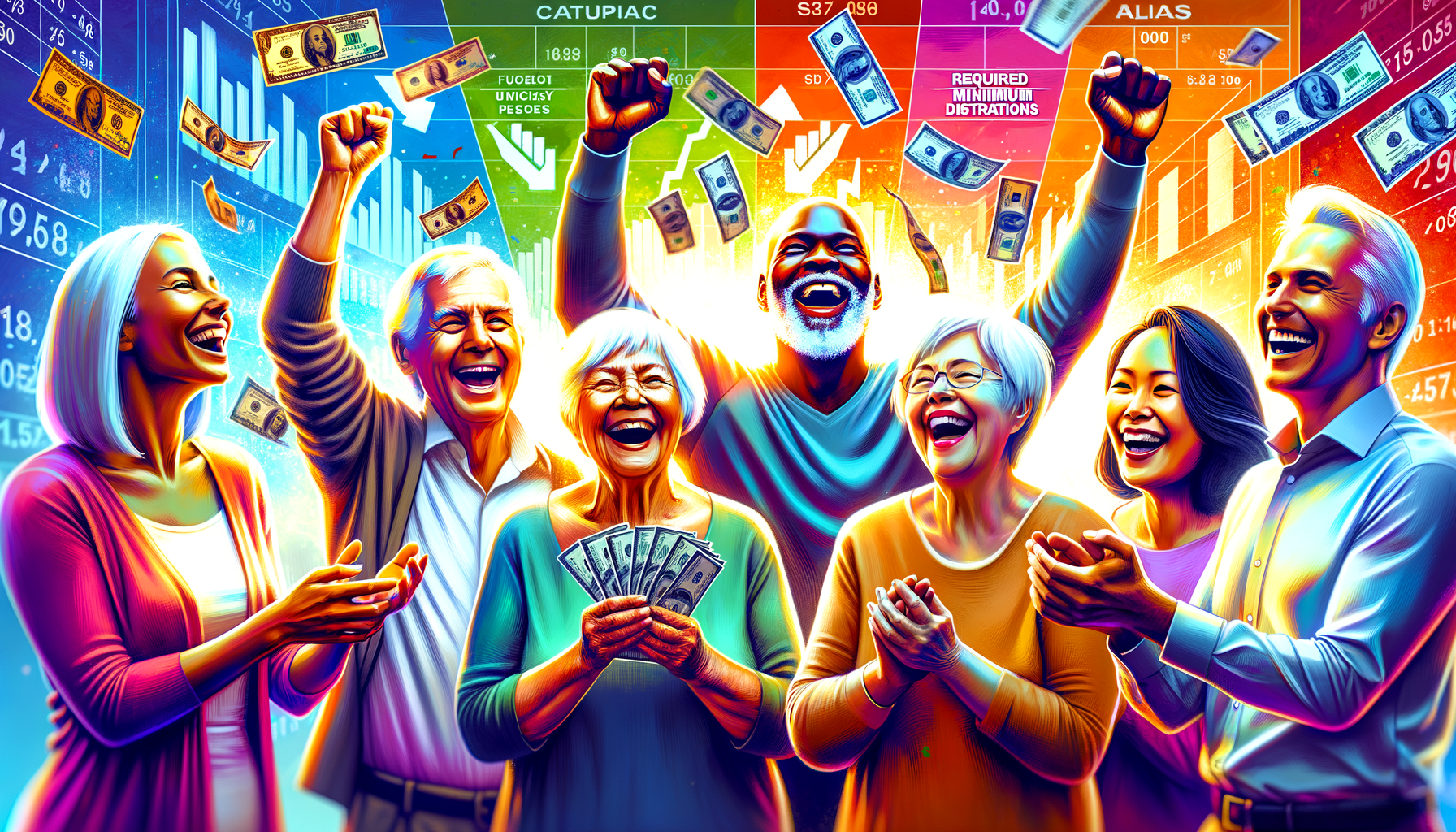 Eye-catching visual of Retirees, sell stocks, RMDs
 and  lifestyle vibes