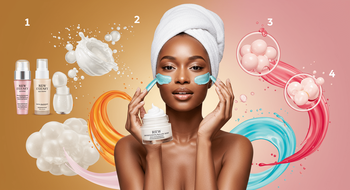 Eye-catching visual of bouncy skin, cloudlike skin, skincare
 and  lifestyle vibes