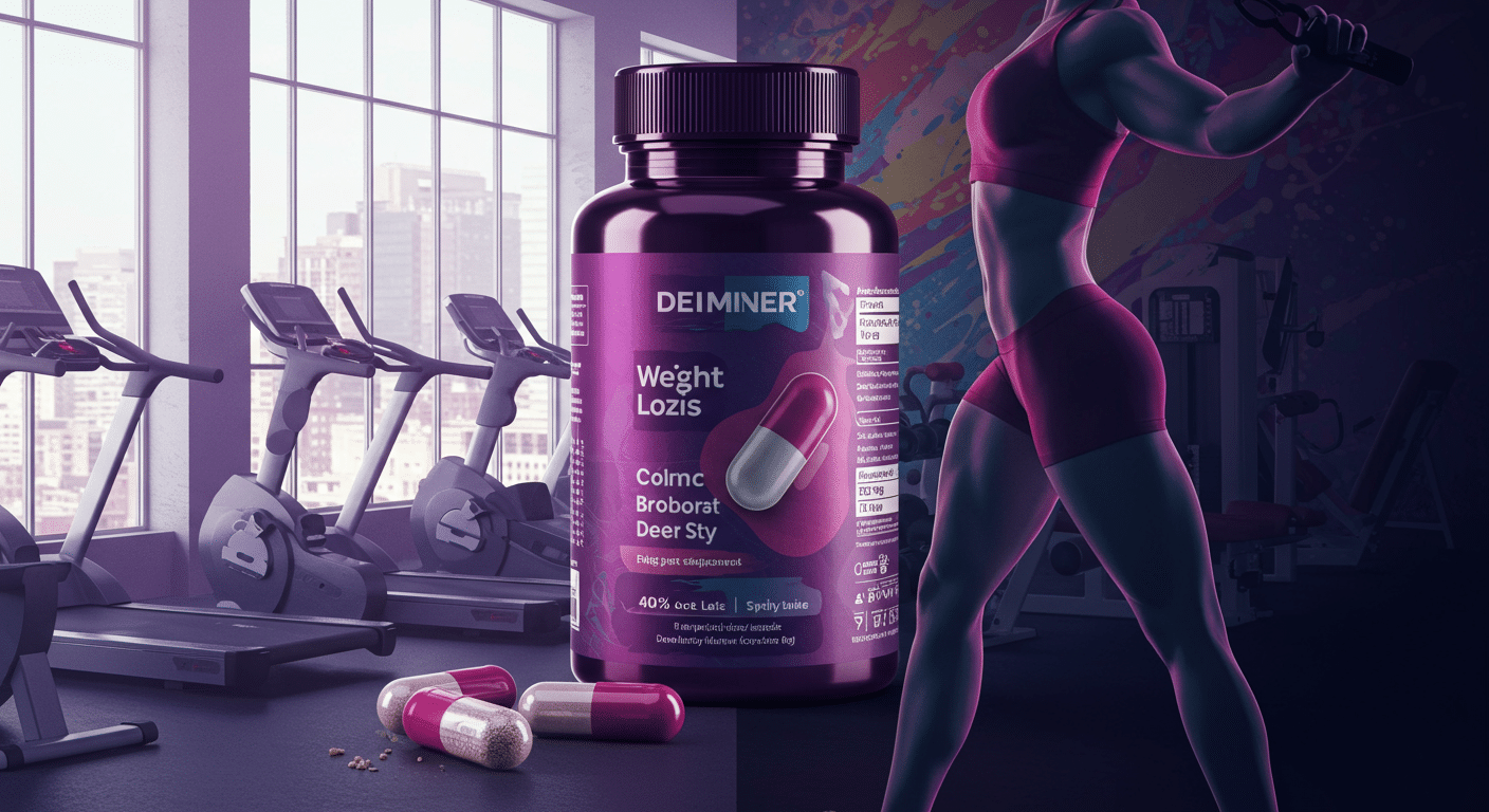 Eye-catching visual of weight loss, dosage, supplements
 and  lifestyle vibes
