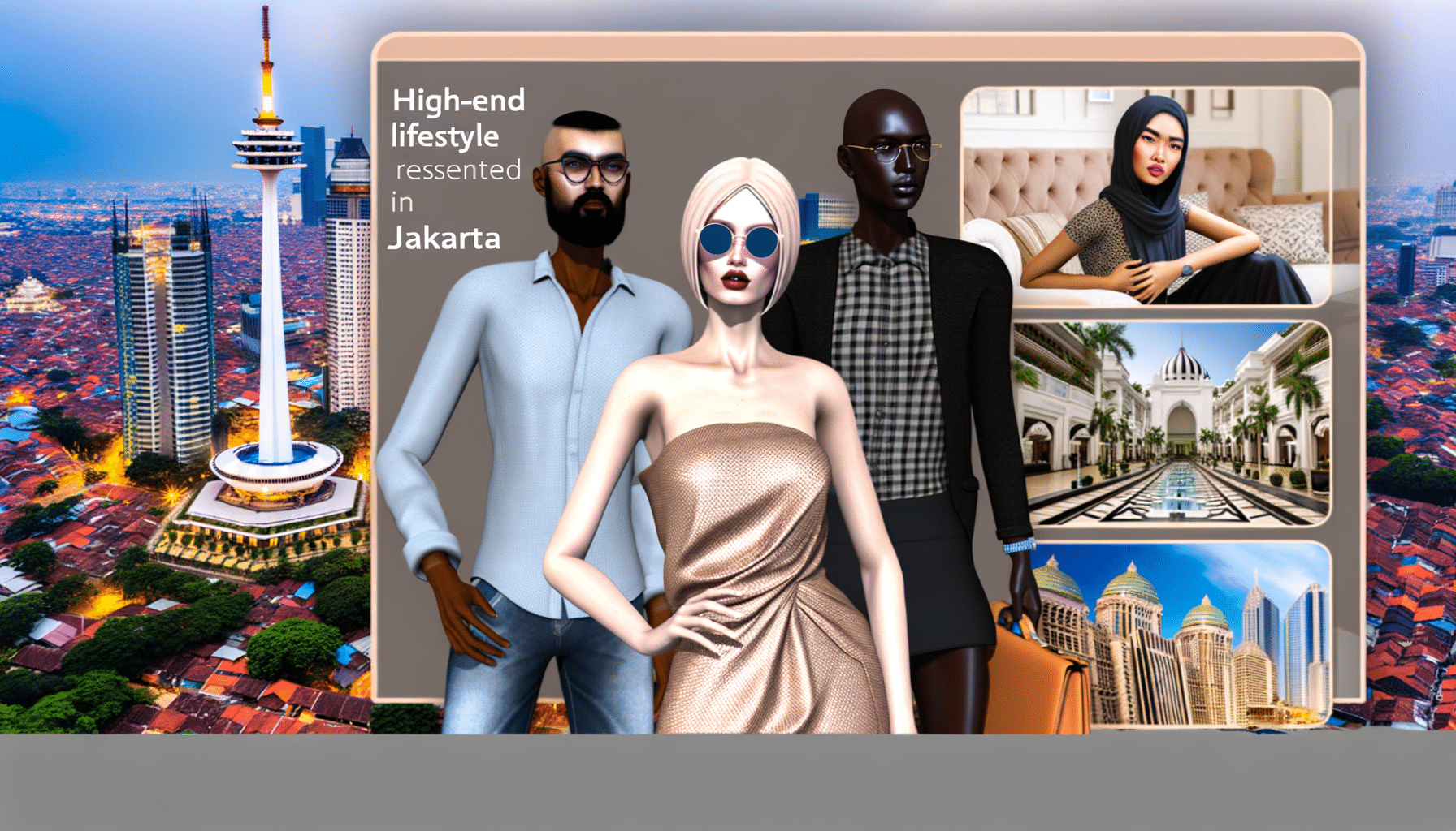 Jakarta, luxury living, travel blog lifestyle illustration