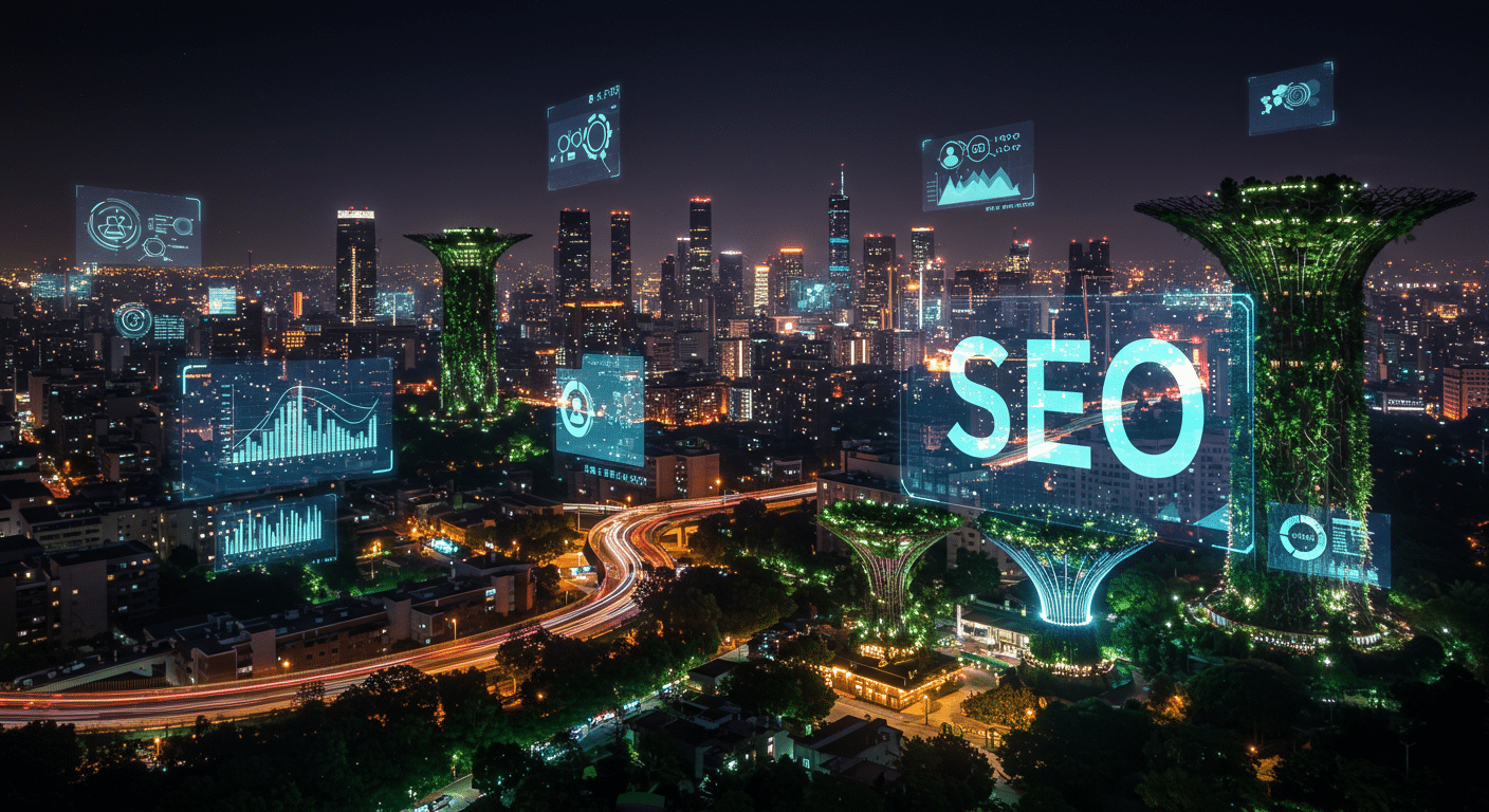 Future potential of SEO, steps, simple
 represented visually