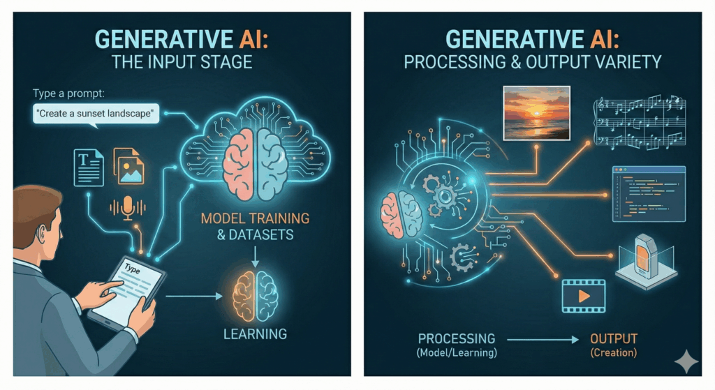 生成AIの入力と出力プロセス