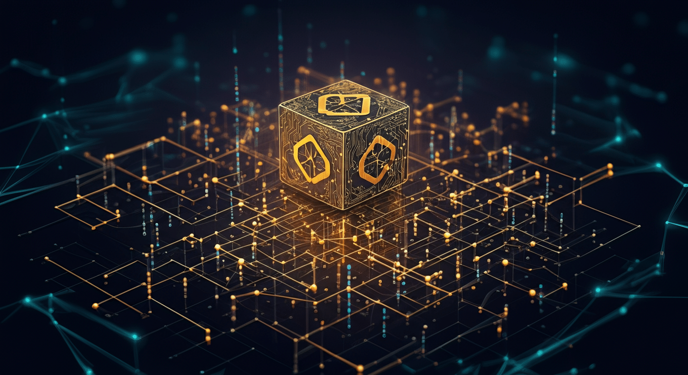 Kaspa KAS technology and blockchain network illustration