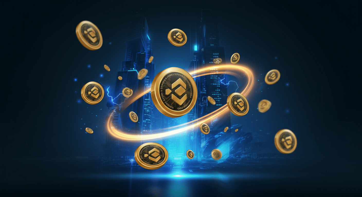 Eye-catching visual of KuCoin KCS and cryptocurrency vibes