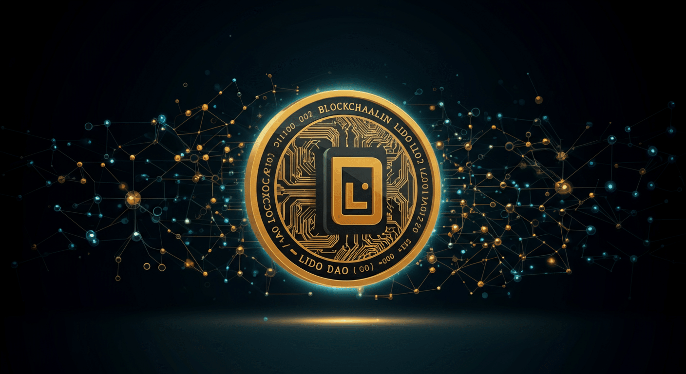 Lido DAO LDO technology and blockchain network illustration