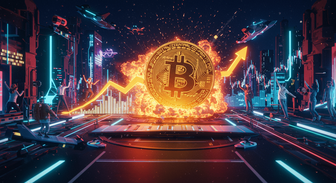 Eye-catching visual of Bitcoin, ETF inflows, Breakout
 and  Metaverse vibes
