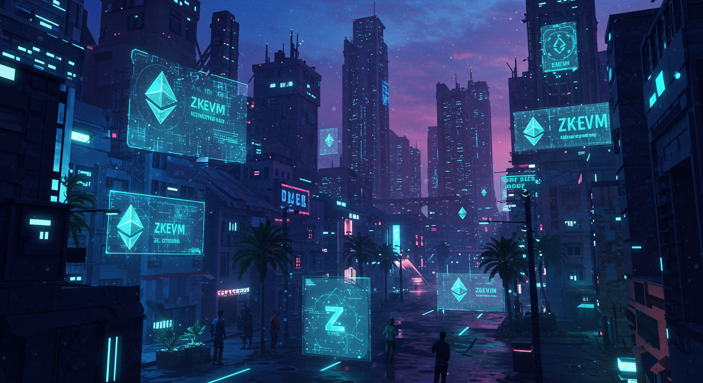 Eye-catching visual of Ethereum, zkEVM, ZK adoption
 and  Metaverse vibes