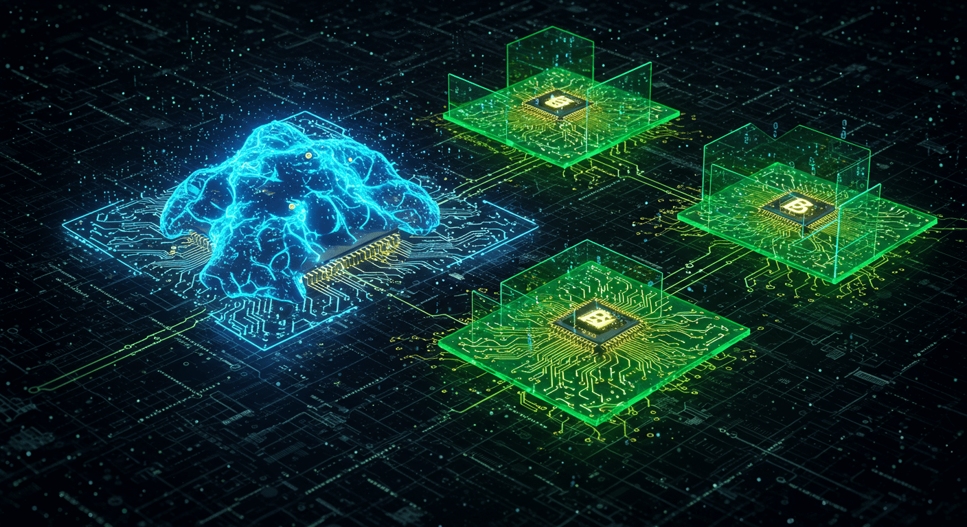 artificial intelligence, Bitcoin mining, sustainable AI infrastructure
 Metaverse illustration