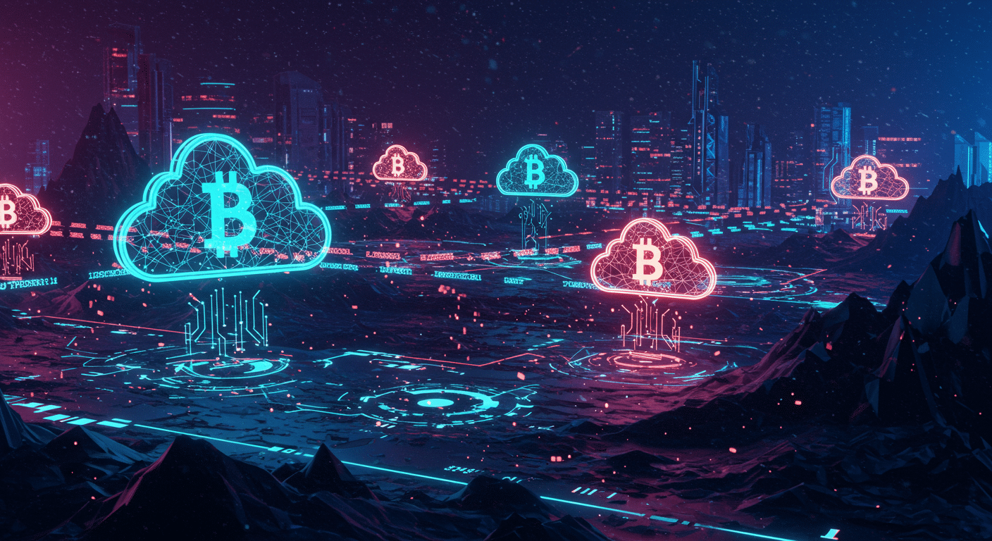 Cloud mining, Cryptocurrency, Daily income
 Metaverse illustration