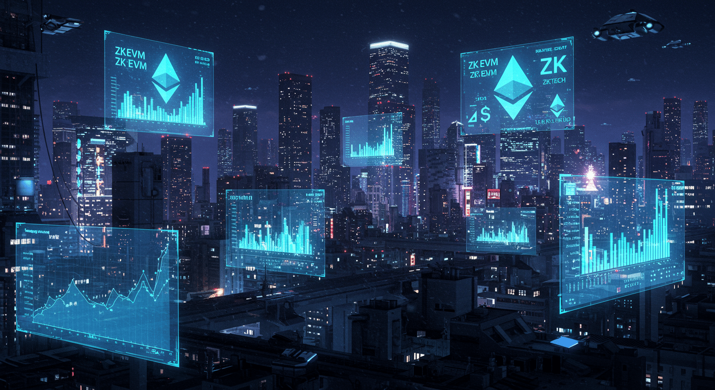 Future potential of Ethereum, zkEVM, ZK adoption
 represented visually