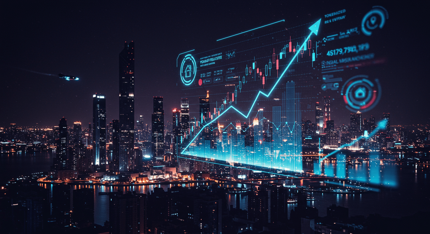 Future potential of Tokenized real estate, Funding, Polytrade
 represented visually