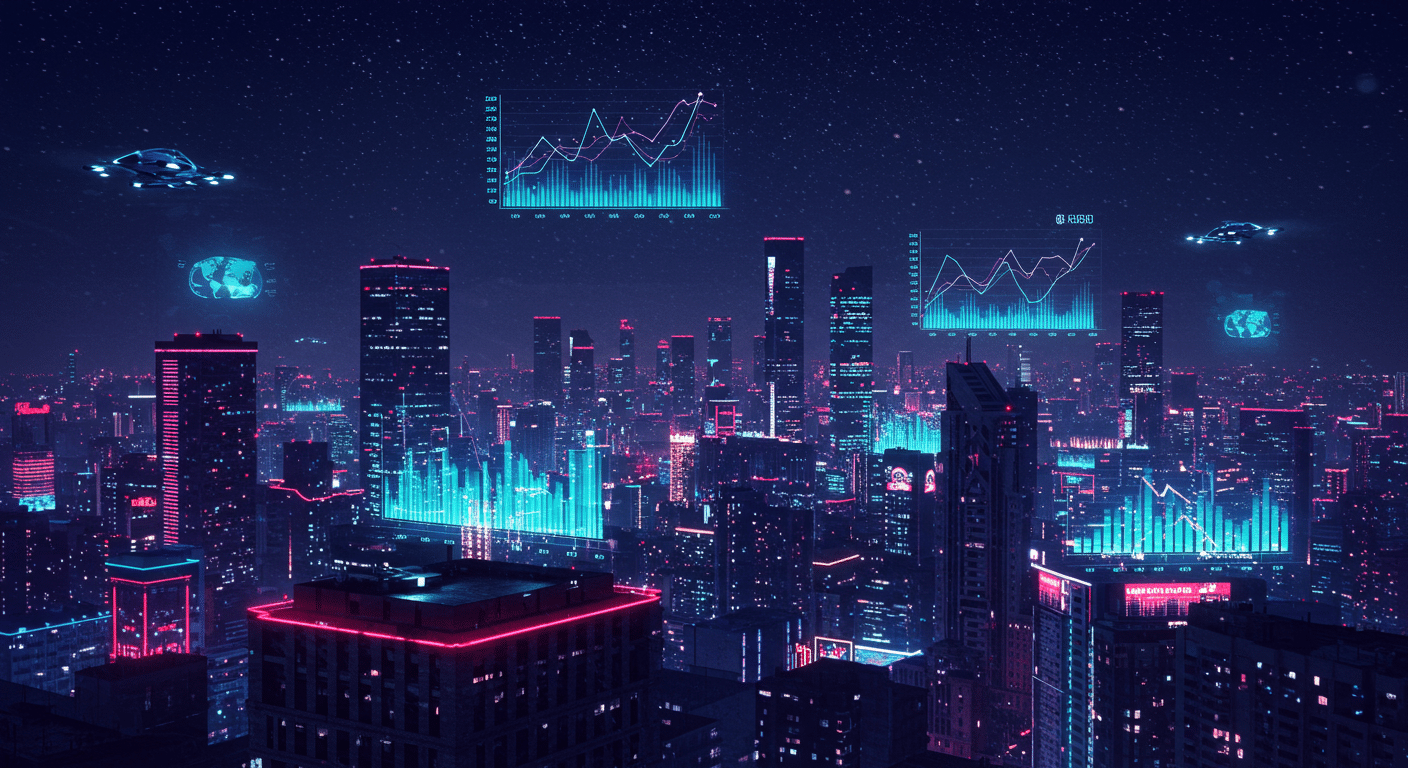 Future potential of AI Bot Pro, AI-powered trading, crypto markets
 represented visually