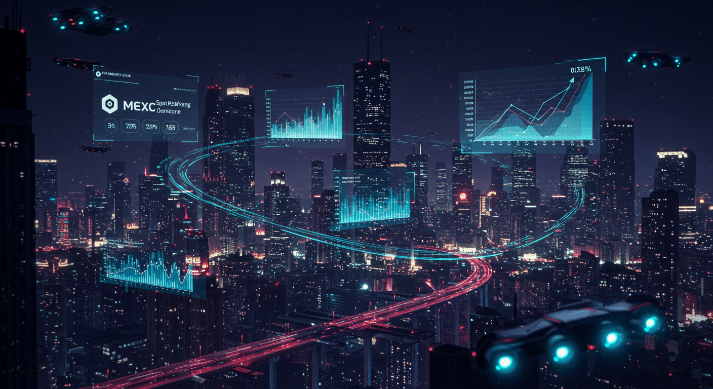 Future potential of MEXC, spot market share, crypto exchanges
 represented visually
