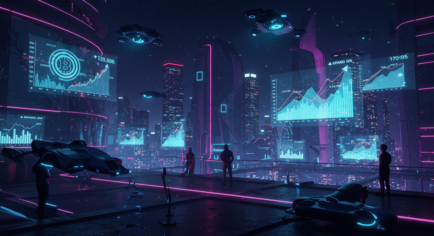 Future potential of crypto, target price, rewards represented visually