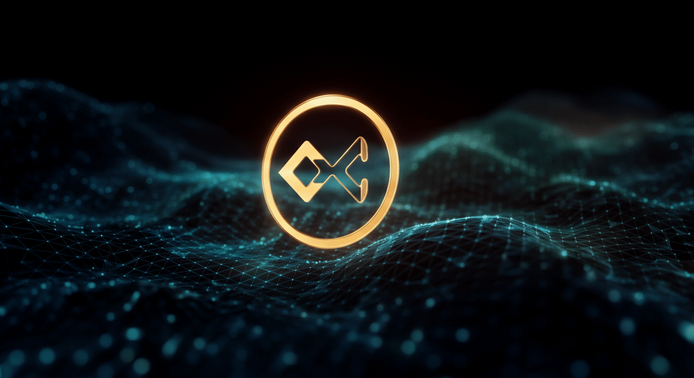 NEXO technology and blockchain network illustration