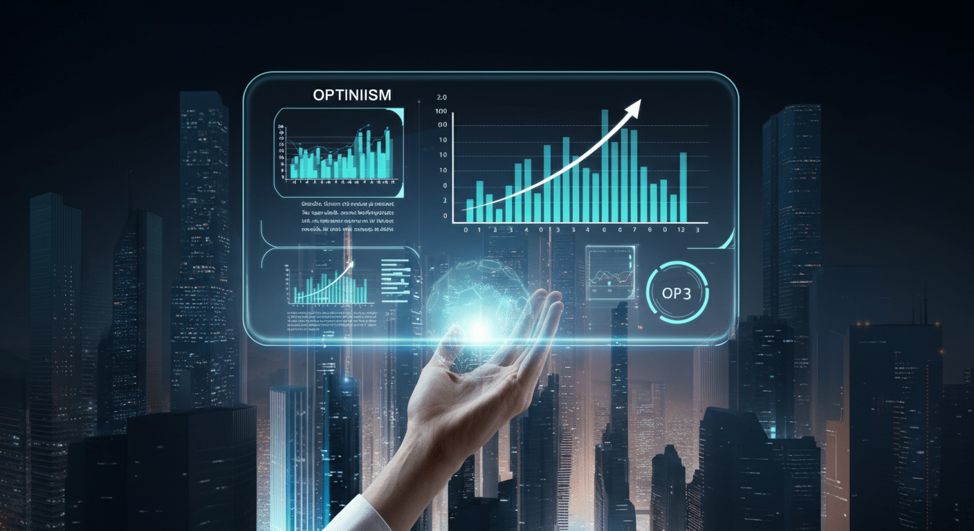 Future potential of Optimism OP represented visually