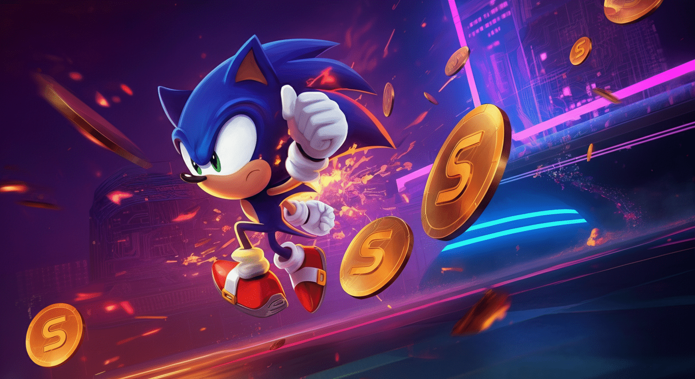 Eye-catching visual of Sonic (prev. FTM) S and cryptocurrency vibes